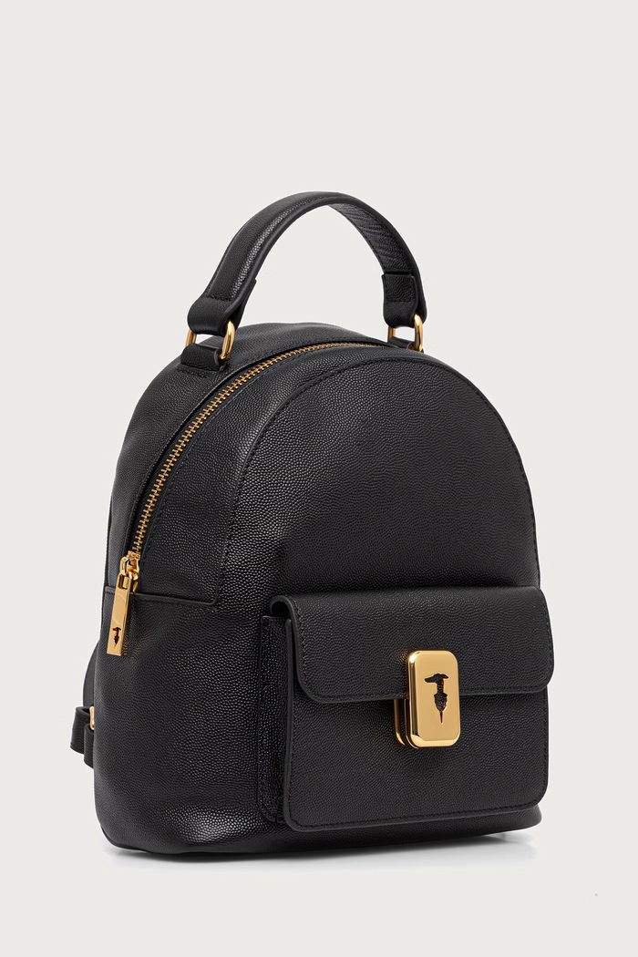 Trussardi Plecak miejski damski skórzany Z607E106586N czarny AW26