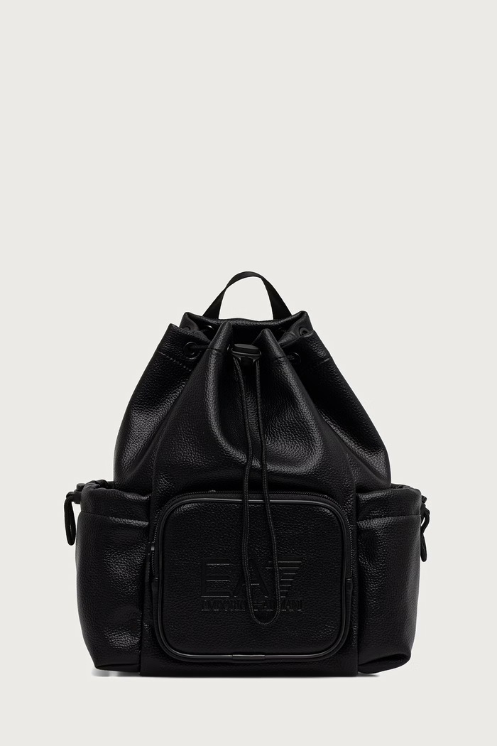 EA7 Emporio Armani plecak worek damski z imitacji skóry czarny AF27199.7W001617