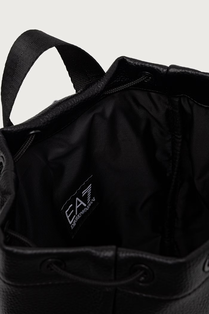 EA7 Emporio Armani plecak worek damski z imitacji skóry AF27199.7W001617 czarny