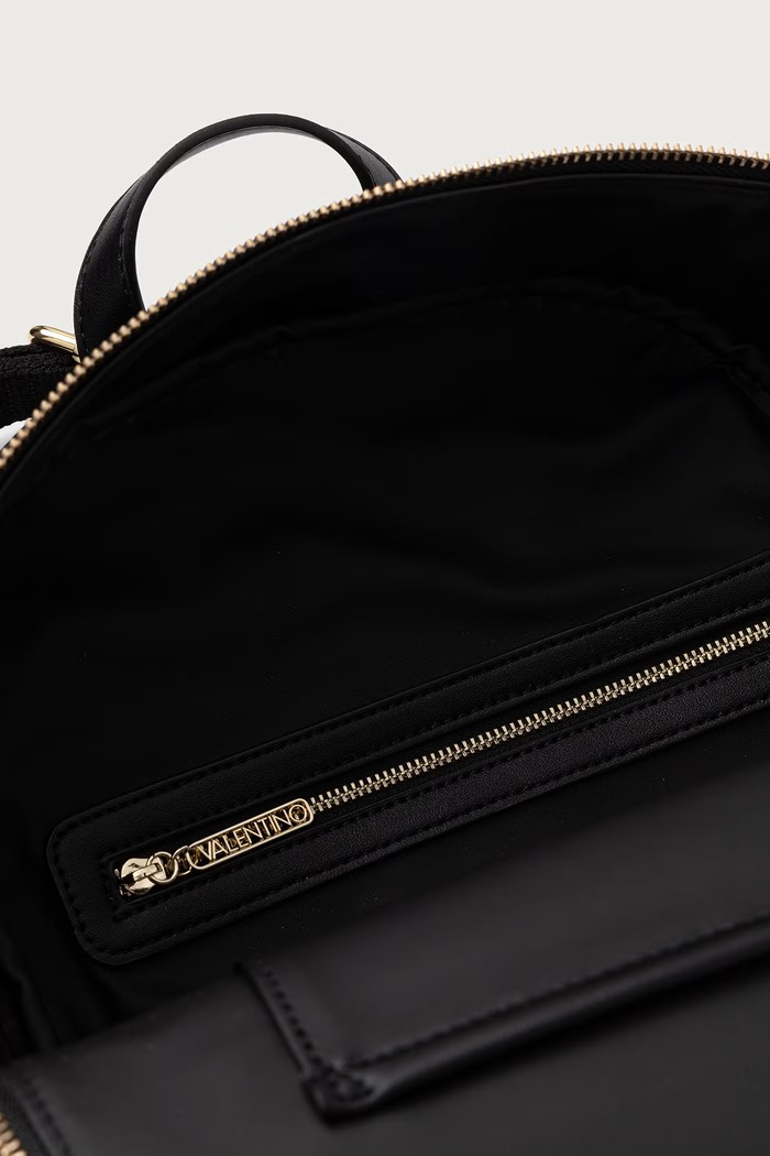 Plecak worek damski z imitacji skóry MAURY Valentino Bags czarny VBSADF20