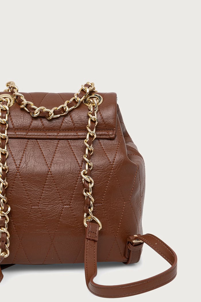 Akcesoria Valentino Bags Plecak damski z imitacji skóry CRYSTELLE VBSA5Q20 brązowy