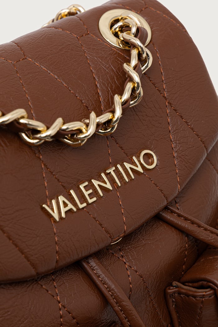 Plecak damski z imitacji skóry CRYSTELLE Valentino Bags VBSA5Q20 brązowy