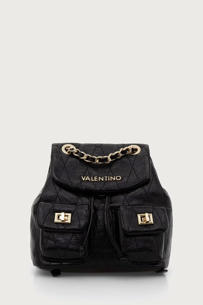 Valentino Bags Plecak damski z imitacji skóry CRYSTELLE czarny VBSA5Q20