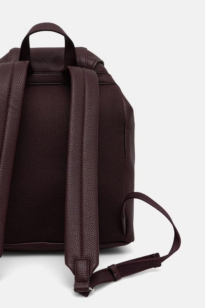 Akcesoria Calvin Klein plecak damski z imitacji skóry LV04F3645G bordowy