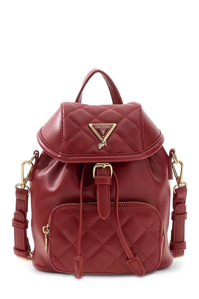 Guess plecak dziecięcy z imitacji skóry bordowy J6BZ03.W3961.9BY2