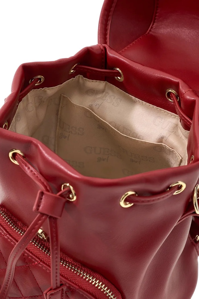 Guess plecak dziecięcy z imitacji skóry bordowy J6BZ03.W3961.9BY2