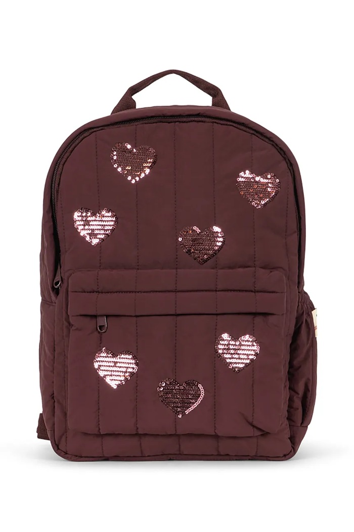 Konges Sløjd Plecak dziecięcy JUNO SEQUIN BACKPACK brązowy KS105732.9BY2