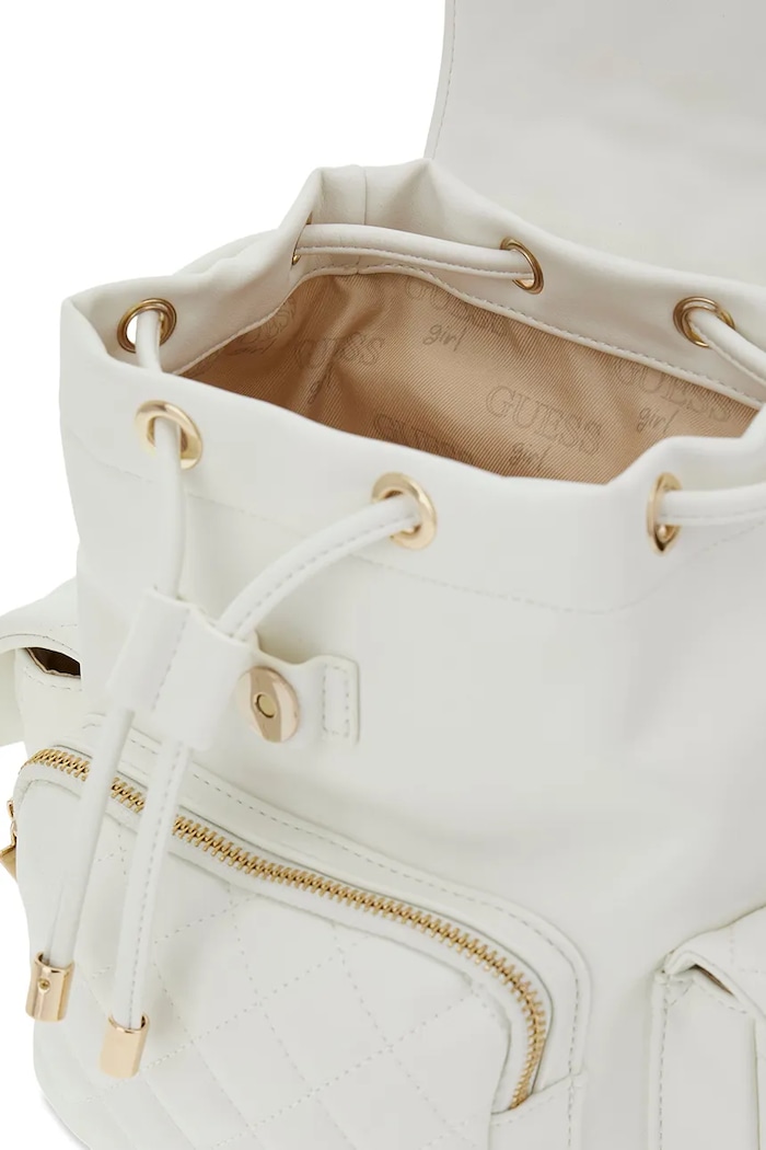 Guess plecak miejski dziecięcy z imitacji skóry biały J6YZ05.W2510.9BY2