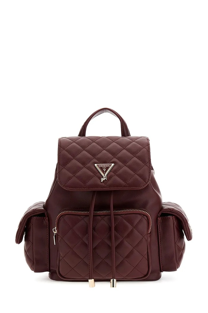 Guess plecak miejski dziecięcy z imitacji skóry J6YZ05.W2510.9BY2 bordowy AW26