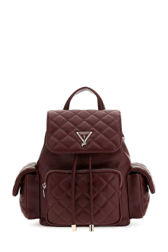 Guess plecak miejski dziecięcy z imitacji skóry J6YZ05.W2510.9BY2 bordowy AW26