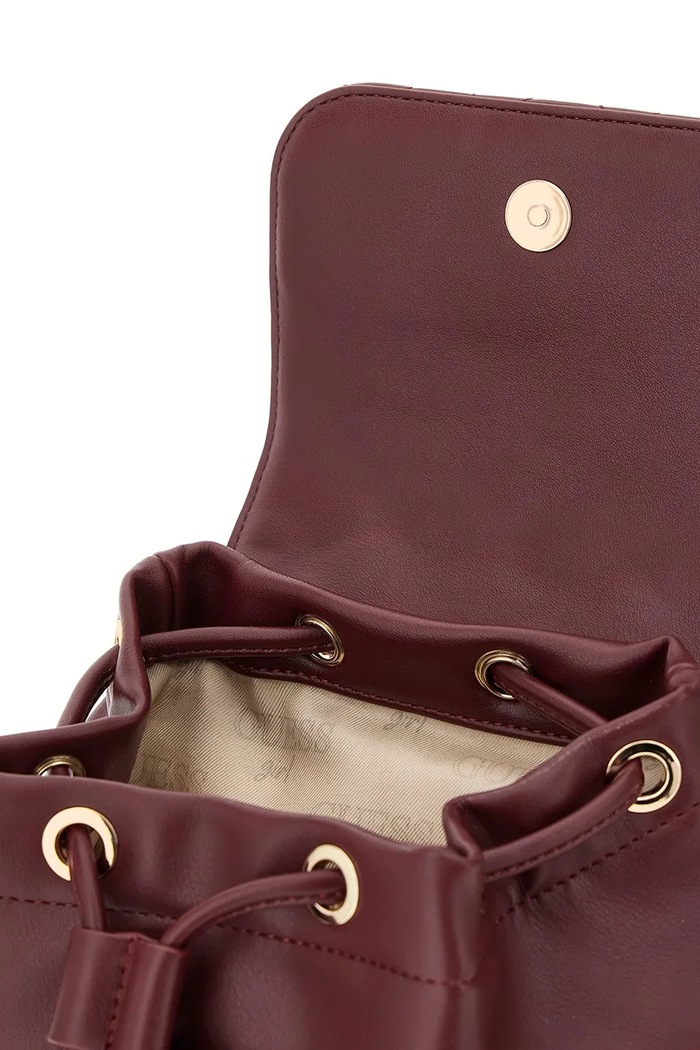 Guess plecak miejski dziecięcy z imitacji skóry J6YZ05.W2510.9BY2 bordowy
