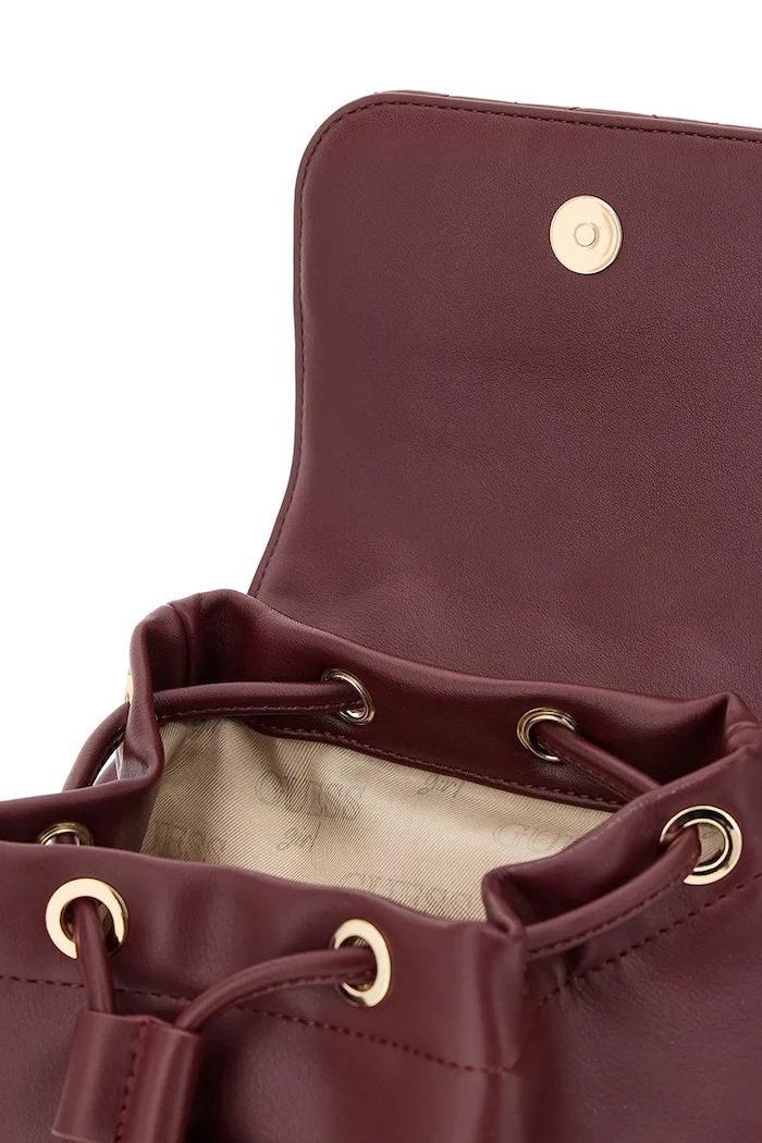 Guess plecak miejski dziecięcy z imitacji skóry J6YZ05.W2510.9BY2 bordowy