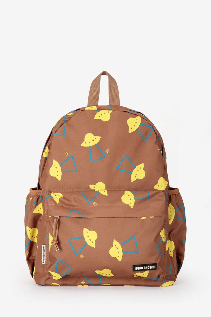 Bobo Choses Plecak szkolny dziecięcy Pixel Abduction 226AI067 brązowy AW26