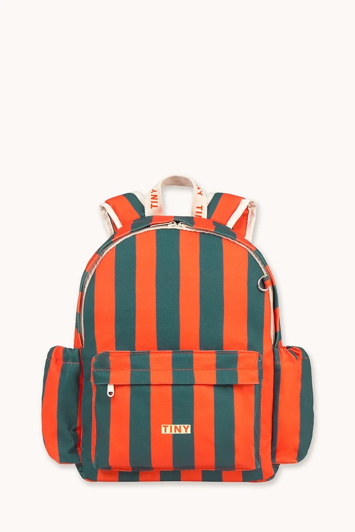 Tinycottons рюкзак для детей хлопковый RED-BLUE STRIPES BACKPACK красный AW26.448