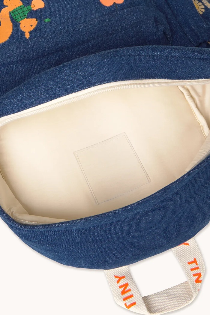Tinycottons рюкзак для детей из денима TINY APPLES DENIM BACKPACK AW26.187 тёмно-синий AW26