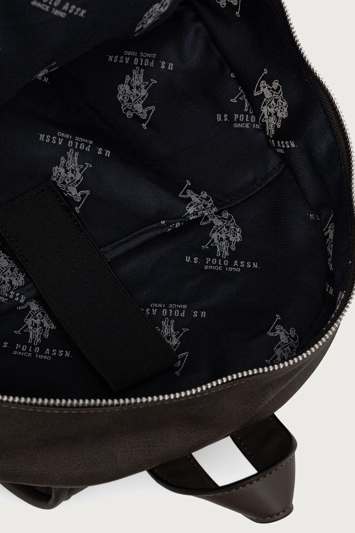 Plecak męski z imitacji skóry NASSAU U.S. Polo Assn. brązowy BIU269408MVP