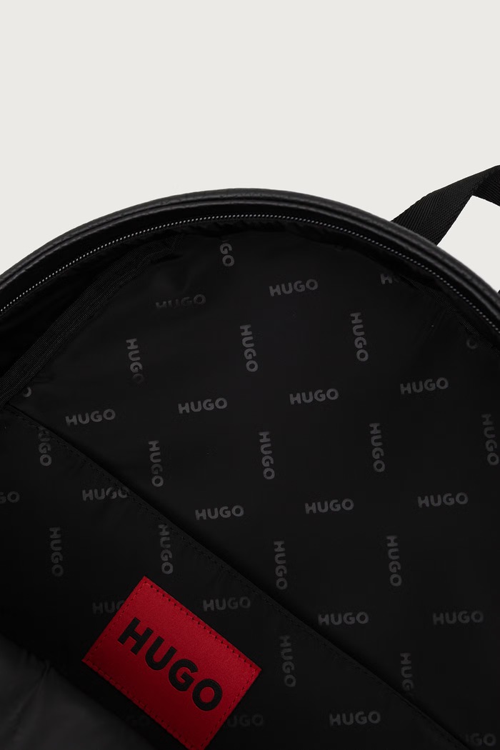 Rucsac pentru bărbați cu imitație de piele Ethon HI EVO_Bckpck HUGO negru 50573495
