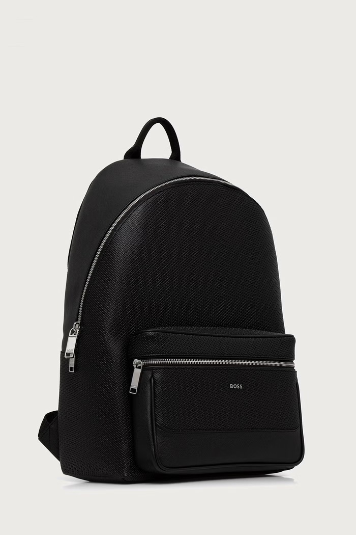 BOSS Plecak męski skórzany Northon_M_Backpack 50573457 czarny AW26