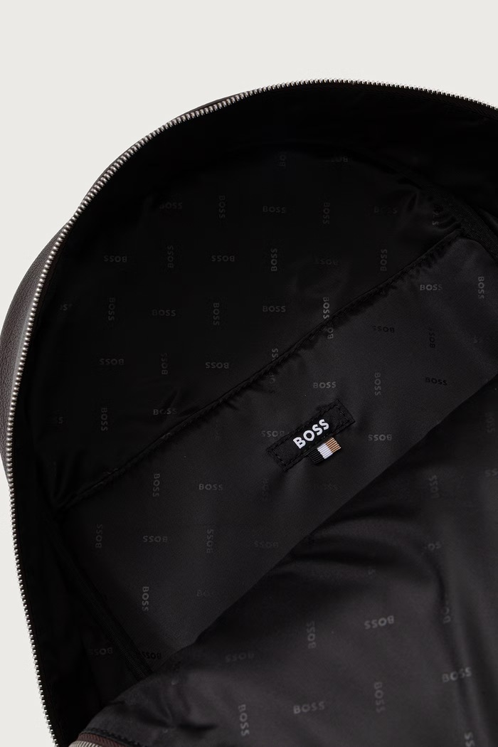 Rucsac pentru bărbați cu imitație de piele Ray_RP_Backpack BOSS maro 50572834