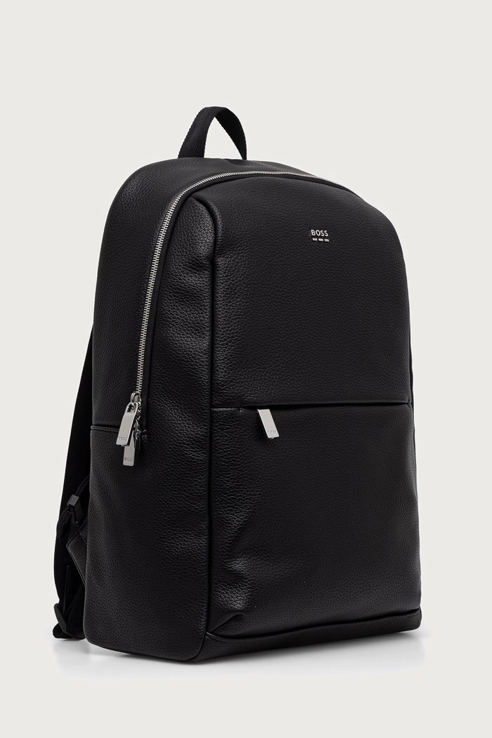 BOSS σακίδιο ανδρικό από απομίμηση δέρματος Ray EVO_Backpack 50572816 μαύρο AW26