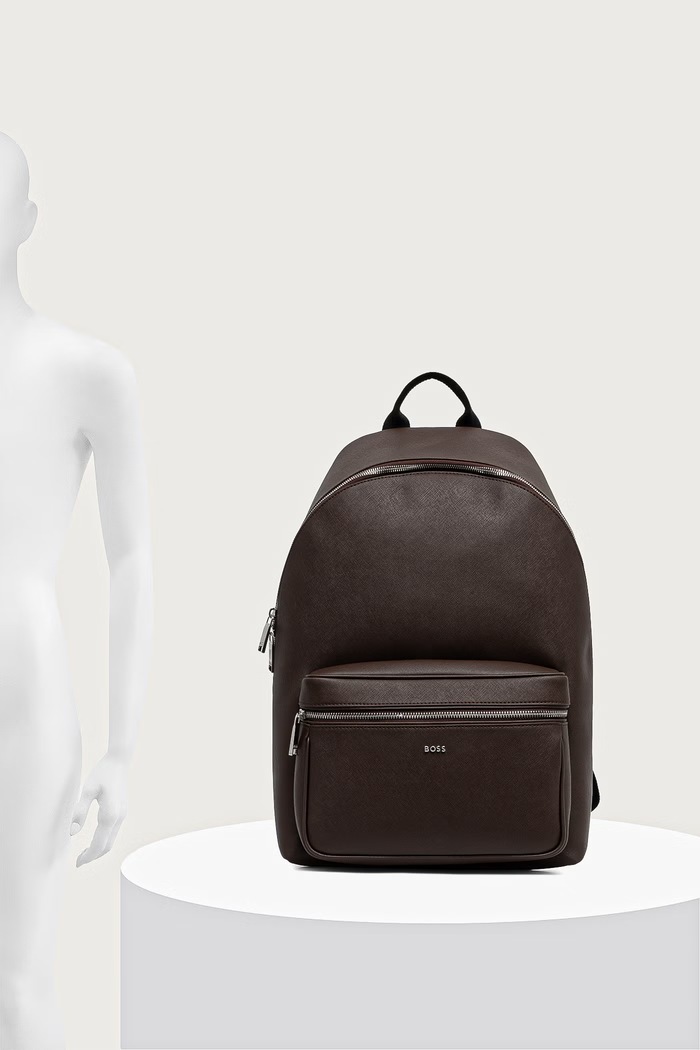 BOSS σακίδιο ανδρικό δερμάτινο Northon_Backpack 50567378