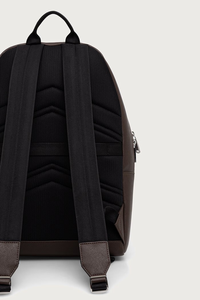 Αξεσουάρ BOSS σακίδιο ανδρικό δερμάτινο Northon_Backpack 50567378 καφέ