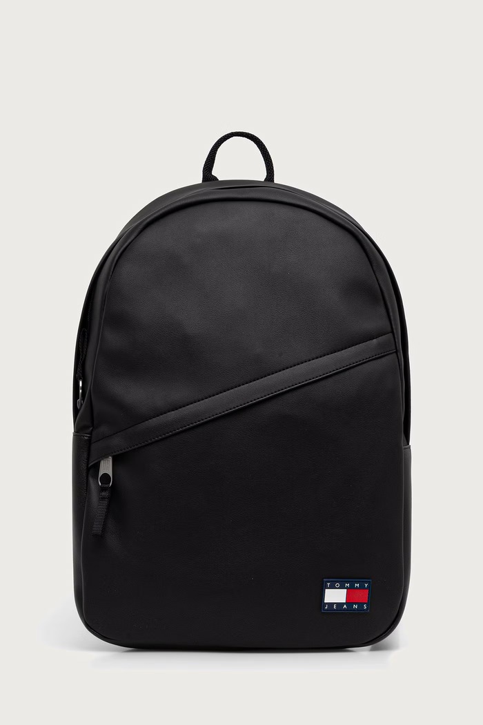Tommy Jeans plecak męski z imitacji skóry czarny AM0AM14620