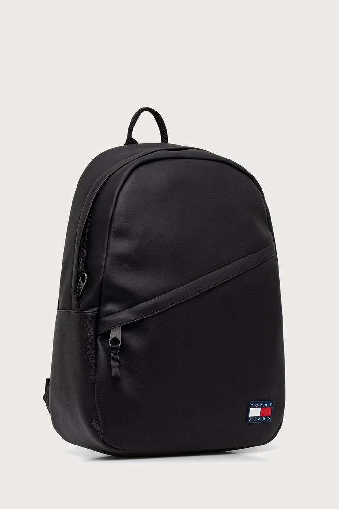 Tommy Jeans plecak męski z imitacji skóry AM0AM14620 czarny AW26