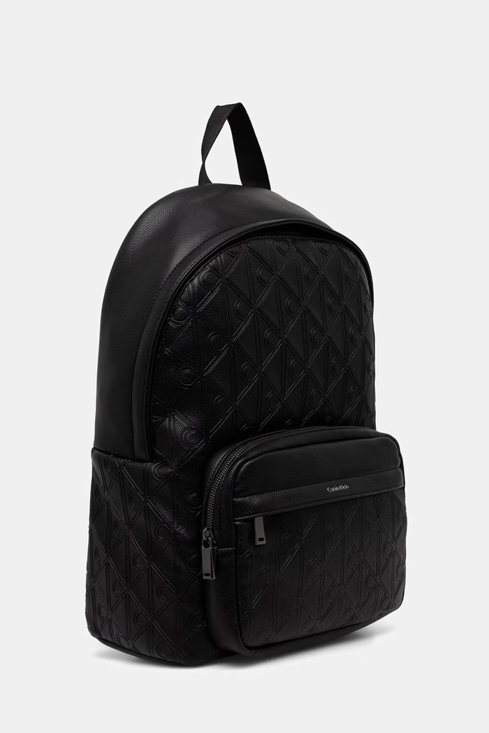 Calvin Klein plecak męski z imitacji skóry LV04D3560G czarny AW26