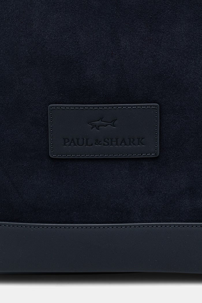 Akcesoria Paul&Shark plecak męski skórzany 16318104 granatowy
