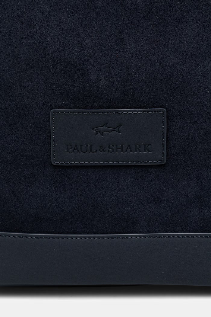 Akcesoria Paul&Shark plecak męski skórzany 16318104 granatowy
