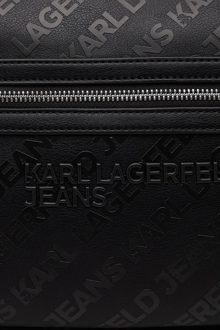 Karl Lagerfeld Jeans plecak męski z imitacji skóry czarny B3M30221