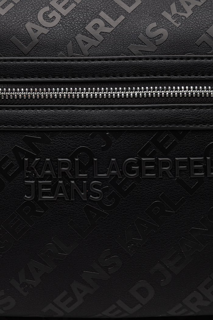 Karl Lagerfeld Jeans plecak męski z imitacji skóry czarny B3M30221