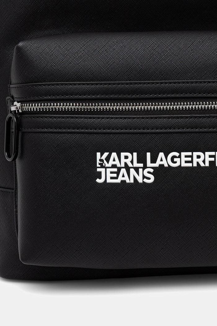 Karl Lagerfeld Jeans plecak męski z imitacji skóry czarny B3M30217