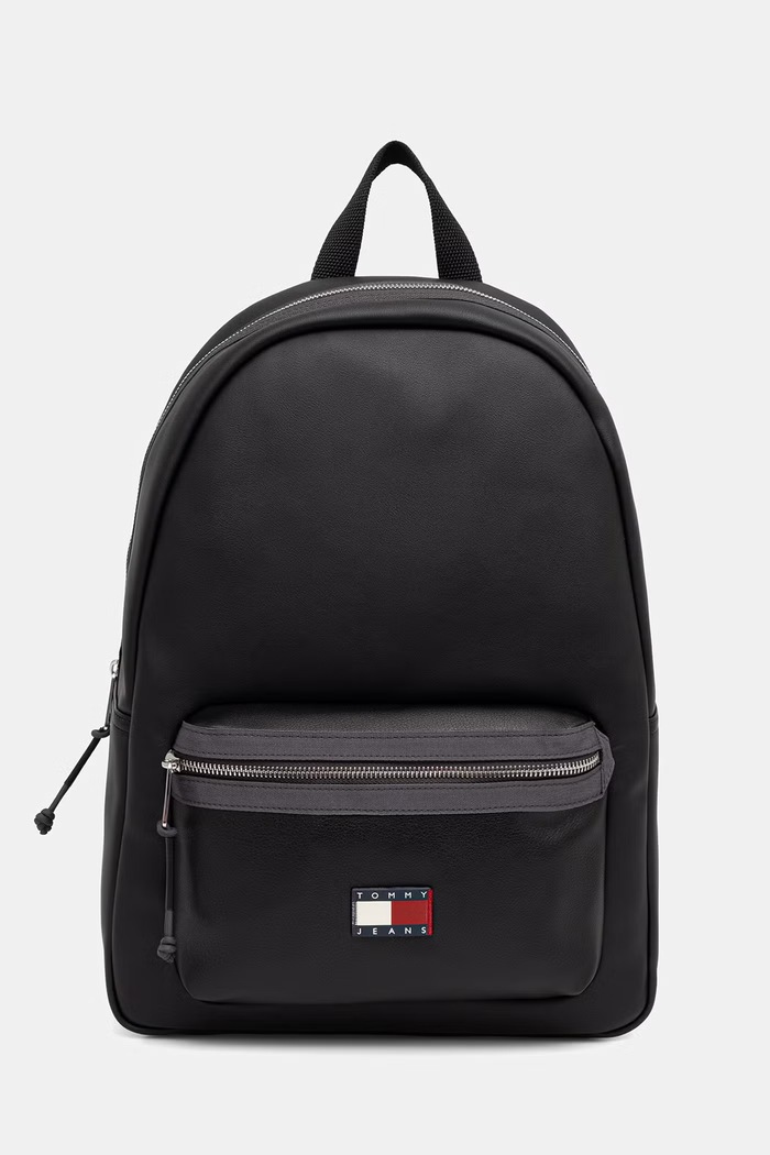 Tommy Jeans plecak męski z imitacji skóry czarny AM0AM14340