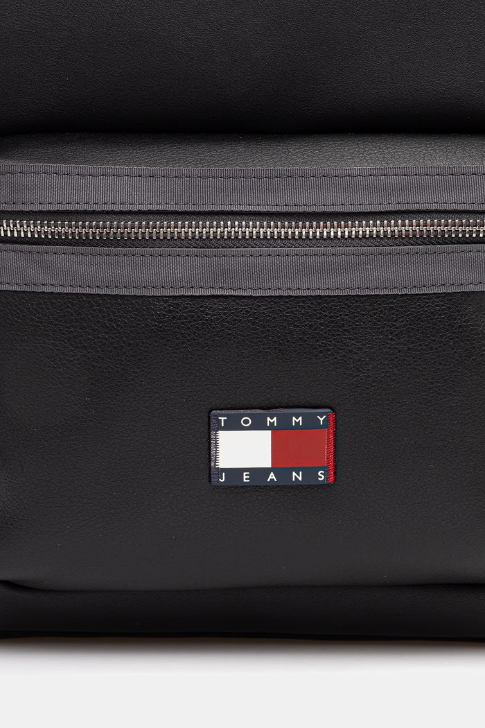Tommy Jeans plecak męski z imitacji skóry czarny AM0AM14340