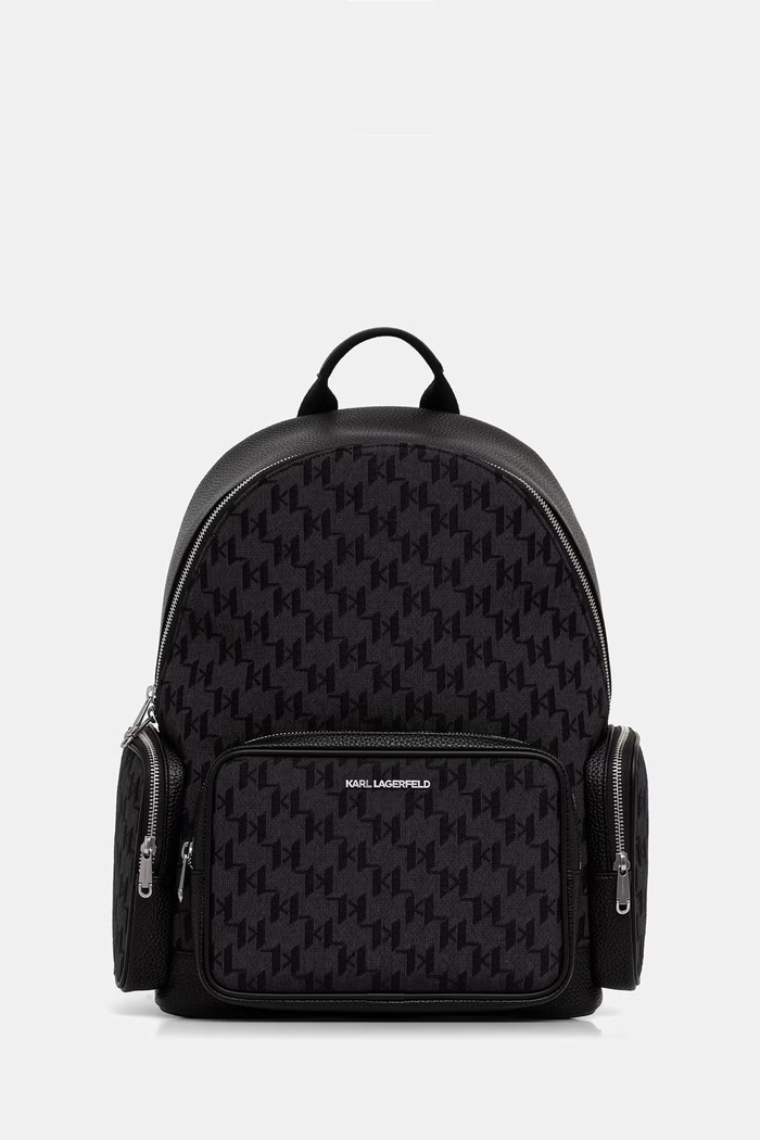Karl Lagerfeld rucsac pentru bărbați K/MONOGRAM negru B3M30246