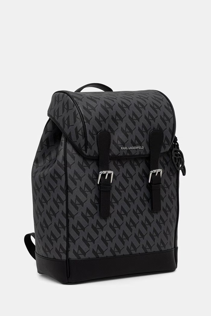 Karl Lagerfeld mestský ruksak pánsky z imitácie kože K/IKON B3M30248 čierna AW26