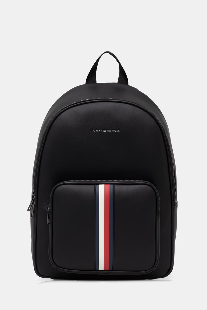 Tommy Hilfiger plecak miejski męski z imitacji skóry czarny AM0AM14516