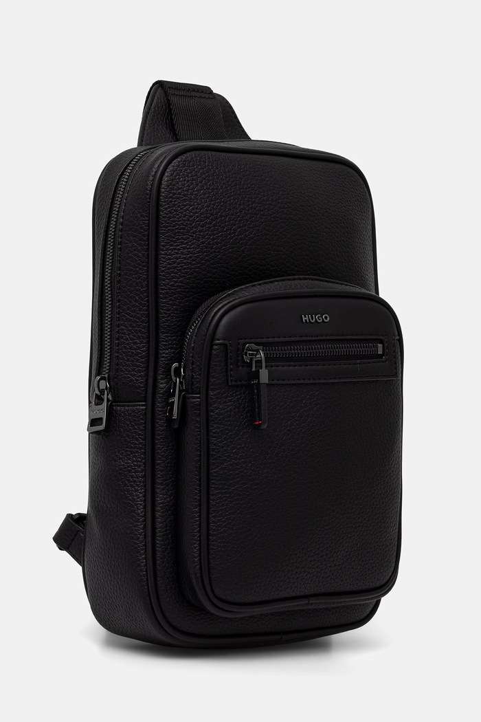 HUGO rucsac pentru bărbați HUKE_MONOSTRAP 50568367 negru AW26