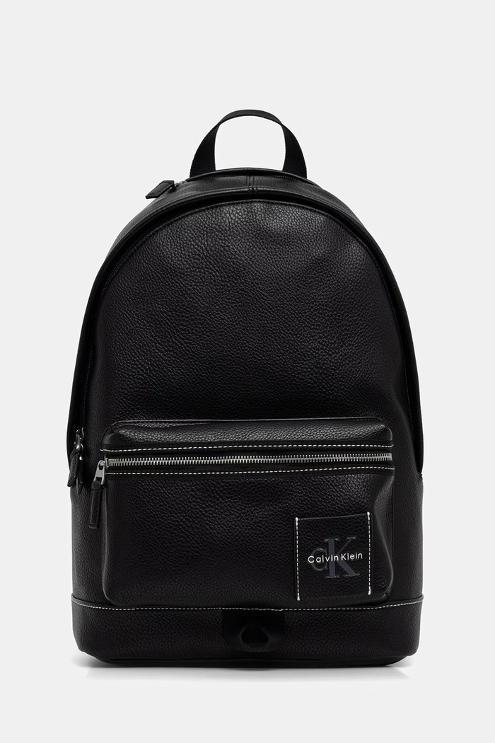 Calvin Klein раница мъжка от имитация на кожа черен LV04D3425G