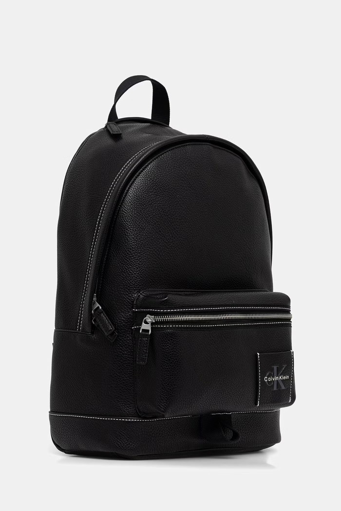 Calvin Klein раница мъжка от имитация на кожа LV04D3425G черен AW26