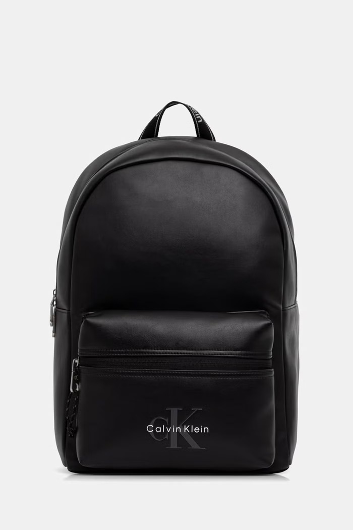 Calvin Klein plecak miejski męski z imitacji skóry czarny LV04D3417G