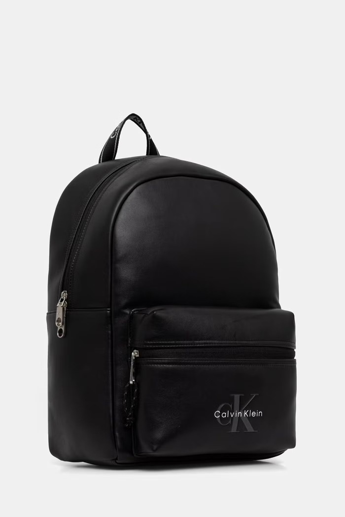Calvin Klein plecak miejski męski z imitacji skóry LV04D3417G czarny AW26