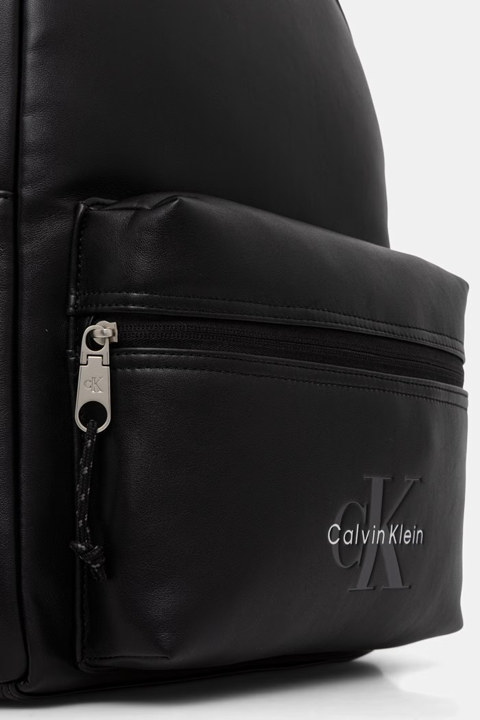 Calvin Klein plecak miejski męski z imitacji skóry czarny LV04D3417G