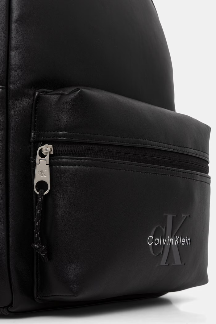 Calvin Klein plecak miejski męski z imitacji skóry czarny LV04D3417G
