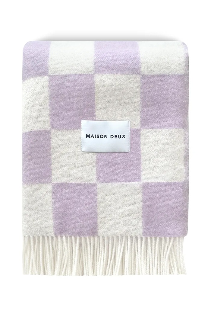 Maison Deux Koc wełniany 167006 fioletowy AW26