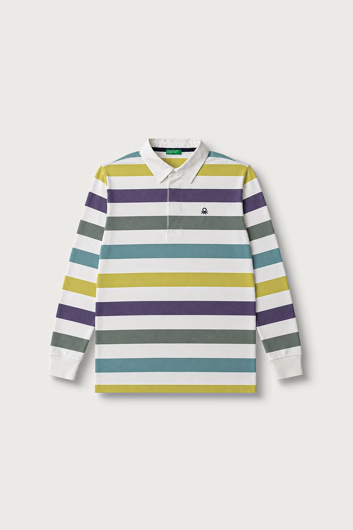 United Colors of Benetton Polo dziecięce bawełniane beżowy 33CKC301X.G.Reproposal