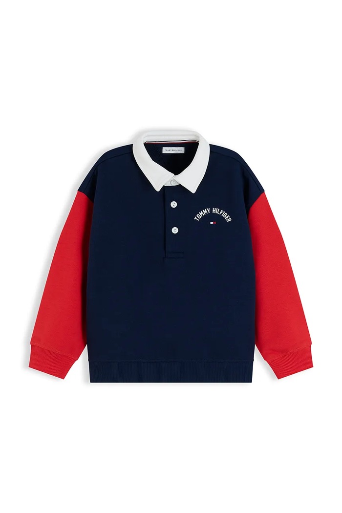 Tommy Hilfiger Polo dziecięce z bawełną KS0KS00809.B.9BY2 granatowy AW26