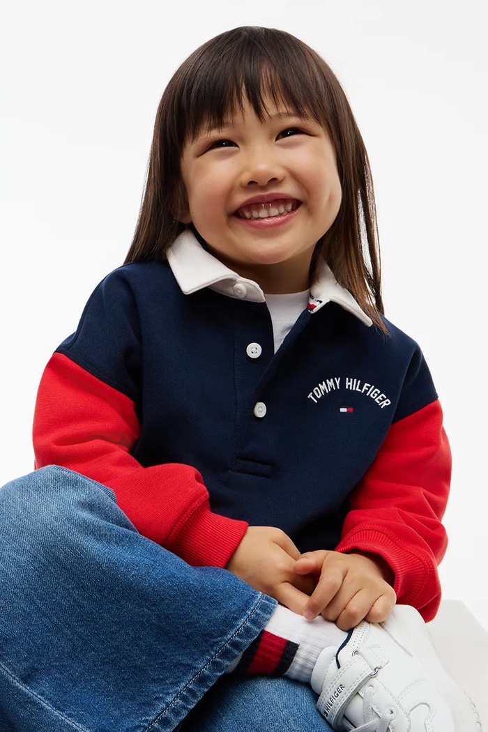 Tommy Hilfiger Polo dziecięce z bawełną KS0KS00809.B.9BY2